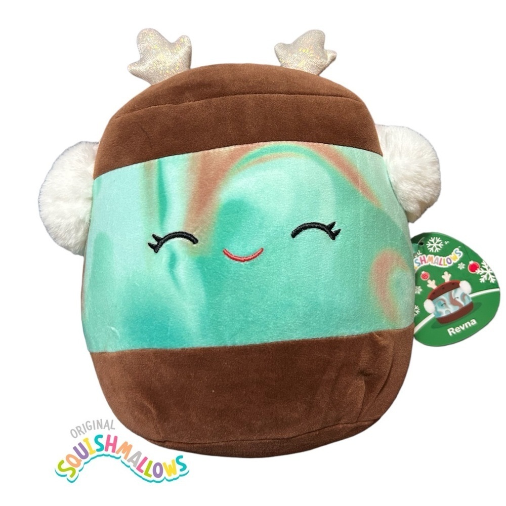 Squishmallows Revna the Mint Tie- Dye Ice Cream Sandwich  Plush